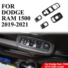 For Dodge Ram Carbon Fiber Style Inner Window Lift Trim Switch Panel Cover Trim