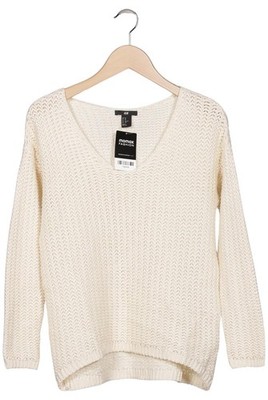 H&M Pullover Damen Strickpullover Strick Oberteil Gr. XS Cremeweiß #7gjcenb