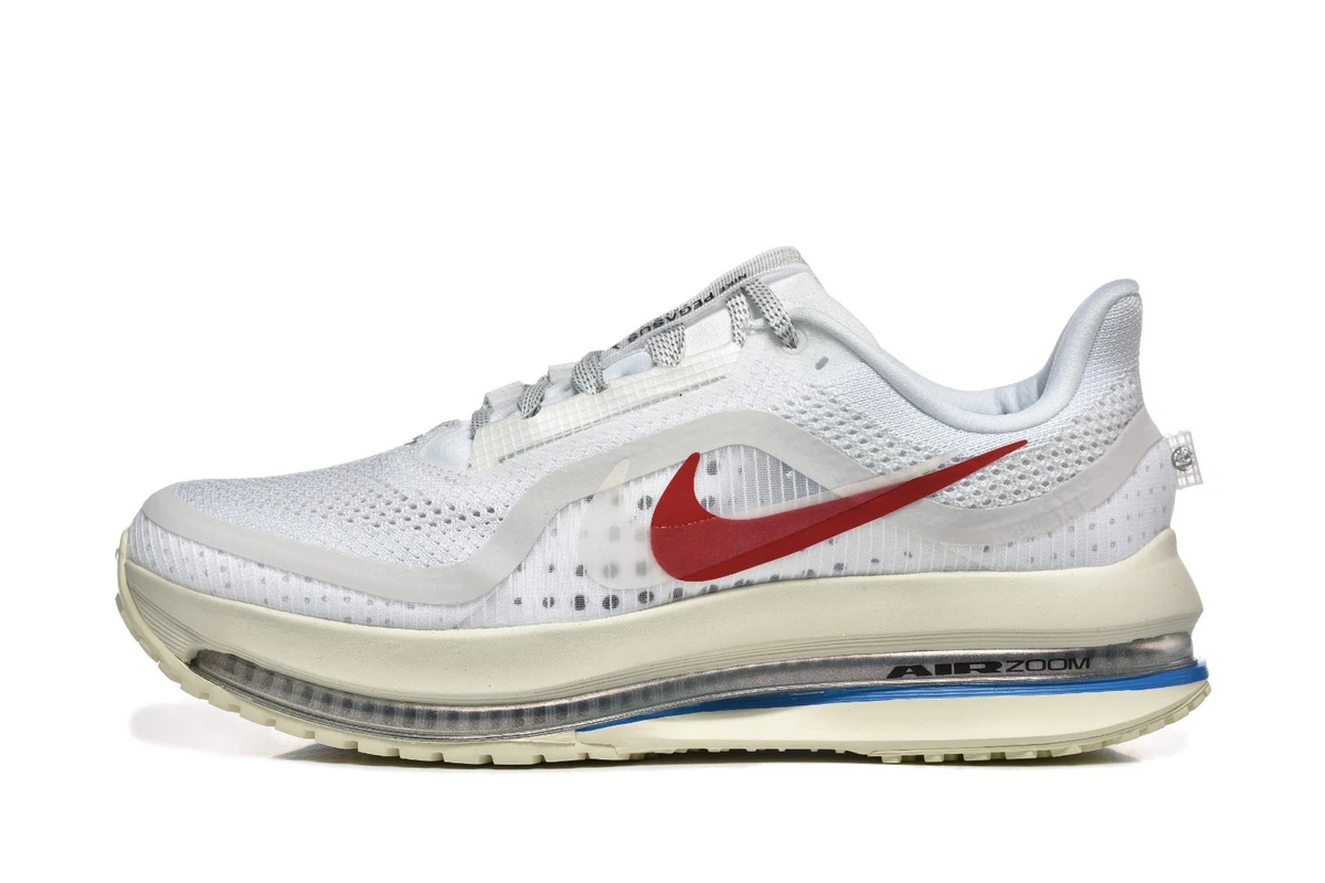 Nike Air Zoom Pegasus 40 PR GS White Quad Swoosh Shoes Mens 6.5 Womens 7.5 NEW Nike Air Zoom Pegasus 40 Low White Metallic Silver W  main image 2