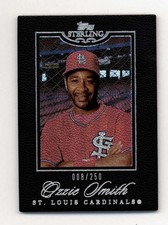 OZZIE SMITH 2006 TOPPS STERLING #195 RARE BASE CARD SP #008/250 BF9306