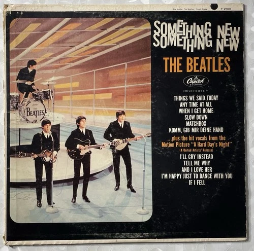The Beatles Something New LP 1964 Capitol T-2108 Mono Vinyl Record VG-/G+