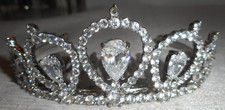 Believe Brilliance Fine Silver Plate Cubic Zirconia Mini Tiara Hair Comb Crown