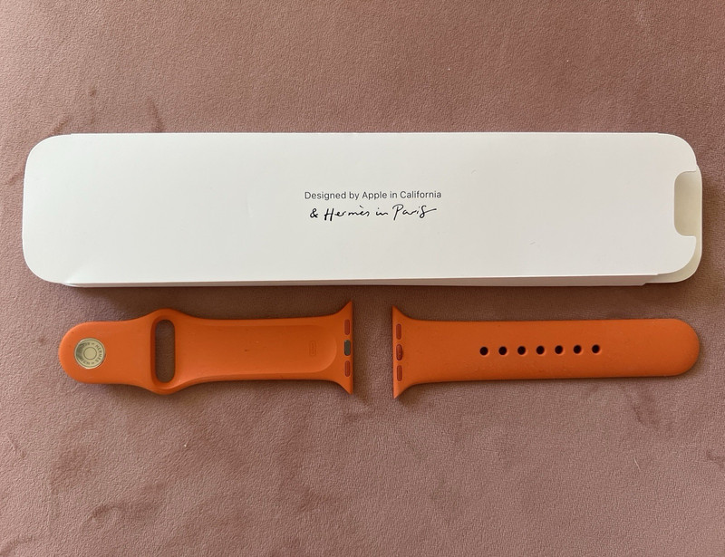 Apple Hermès Orange Silicone Sport Band Strap for Apple Watch