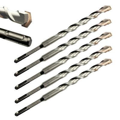 5Pack 1/4''x12'' Carbide Masonry Bits Rotary Hammer Drill for Concrete Stone Brick