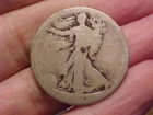 1921 (P,D, or S???) Walking Liberty half dollar; Poor condition