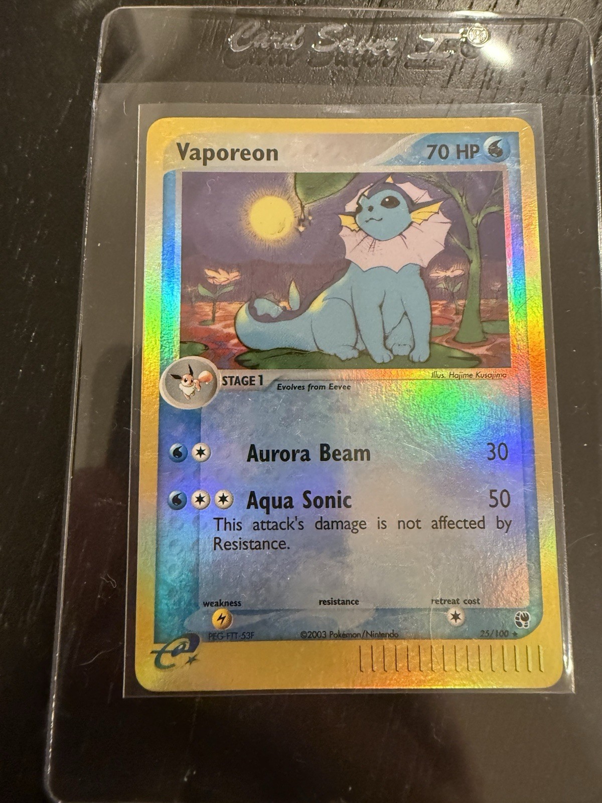 Pokémon TCG Vaporeon EX Sandstorm 25/100 Rare Reverse Holo 2003 NM