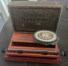 Vtg SIMPLEX Special Demonstrated Model A Typewriter Tin Litho W/Box thumbnail