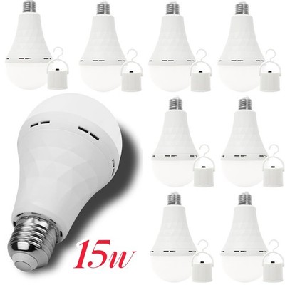 80W Equivalent 15W Rechargeable Emergency Light Bulb 1200mAh Battery Backup