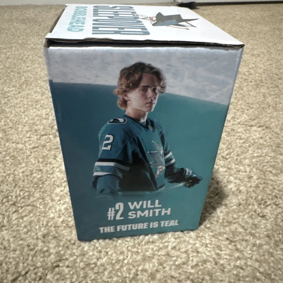 Macklin Celebrini Will Smith Sleepover Bobblehead - San Jose Sharks 2025 SGA - Image 4 of 4