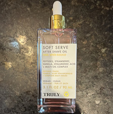 Truly Soft Serve After Shave Oil Strawberry Vanilla Vegan Clean 3.1 fl oz