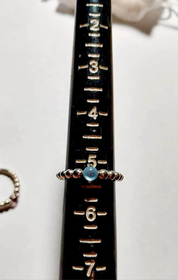 Auténtico Lote de Anillos Pandora Plata Esterlina 925 Piedra Natal Cuentas Bandas Foto 3 de 4