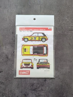 Renault 5 Turbo decalc 1/24 Calberson rallye Monté Carlo 81 Saby - Photo 1/2