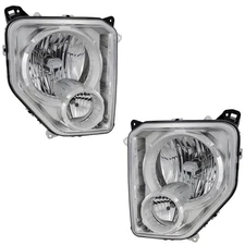 Left and Right Headlights For Jeep Liberty 2008-2012 Halogen w/ Bulb/s Fog Light