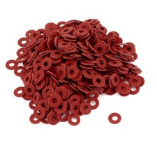 Fiber Flat Insulating Washer Ring 2mmx5mmx0.5mm, 500Pcs, Red for Screws