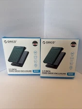 Lot of 2 ORICO M25U3 2.5 inch Hard Drive Enclosures