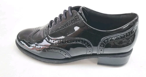 Scarpe Clarks Havisham Oak da donna nere in vernice taglia UK 4 EU 37 misura D.
