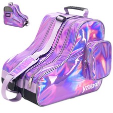 Roller Skate Bag, Stylish Plain Holographic, Spacious Big Capacity, Waterproo...