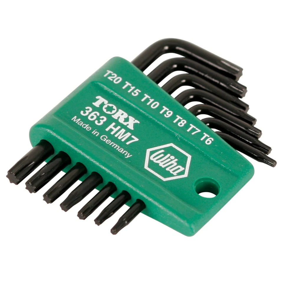 Wiha 36392 7 Piece Torx L Key Set Short Arm Chrome Vanadium Steel Black Finish - Image 3 of 3