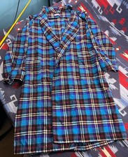 VINTAGE Pendleton Woolen Mills 100 Virgin Wool Robe Medium Plaid Lounge Sz L