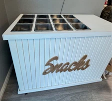 Wood Snack Cart with Wheels