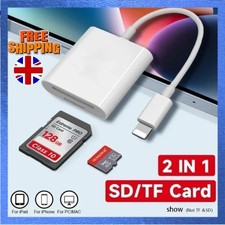Lightning to SD Card Reader Adapter Camera Memory Card Reader for iPhone iPad