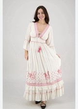 NWT Ananta Boho Maxi Dress In Pink W/ Metallic Shimmer Size Large/XL