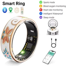 2025 Smart Health Ring For Women Activity Tracker Sleep Monitor IP68 Waterproof