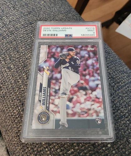 2020 Topps Update Baseball Devin Williams U113 RC PSA 9 Brewers Yankees