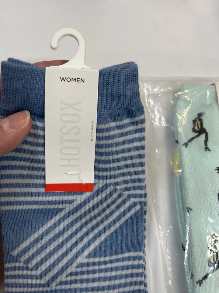 Hot Sox Women’s Socks Blue Green Knit Casual Socks Sz 9-11 Shoe Sz 4-10.5 - Image 2 of 4