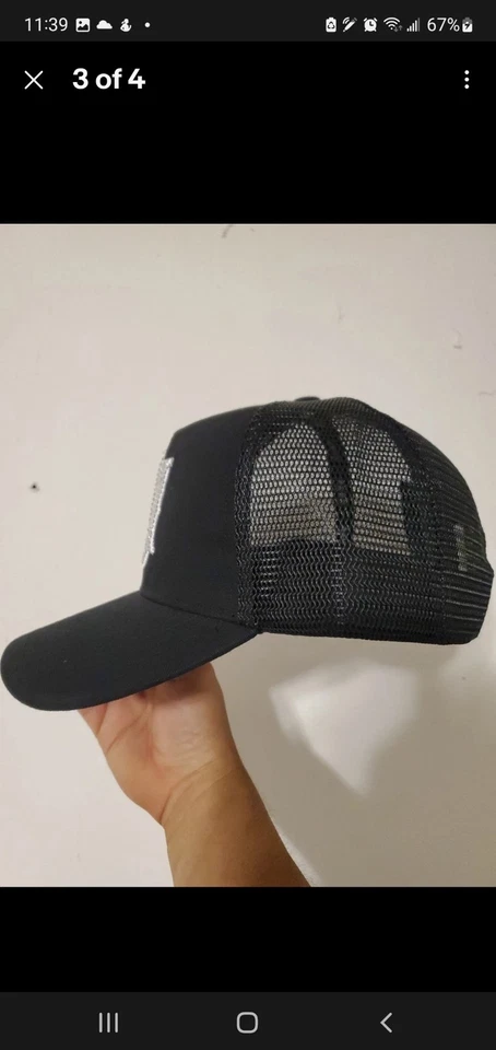 Sombrero de camionero Amiri para hombre logotipo MA, blanco/negro Foto 2 de 2