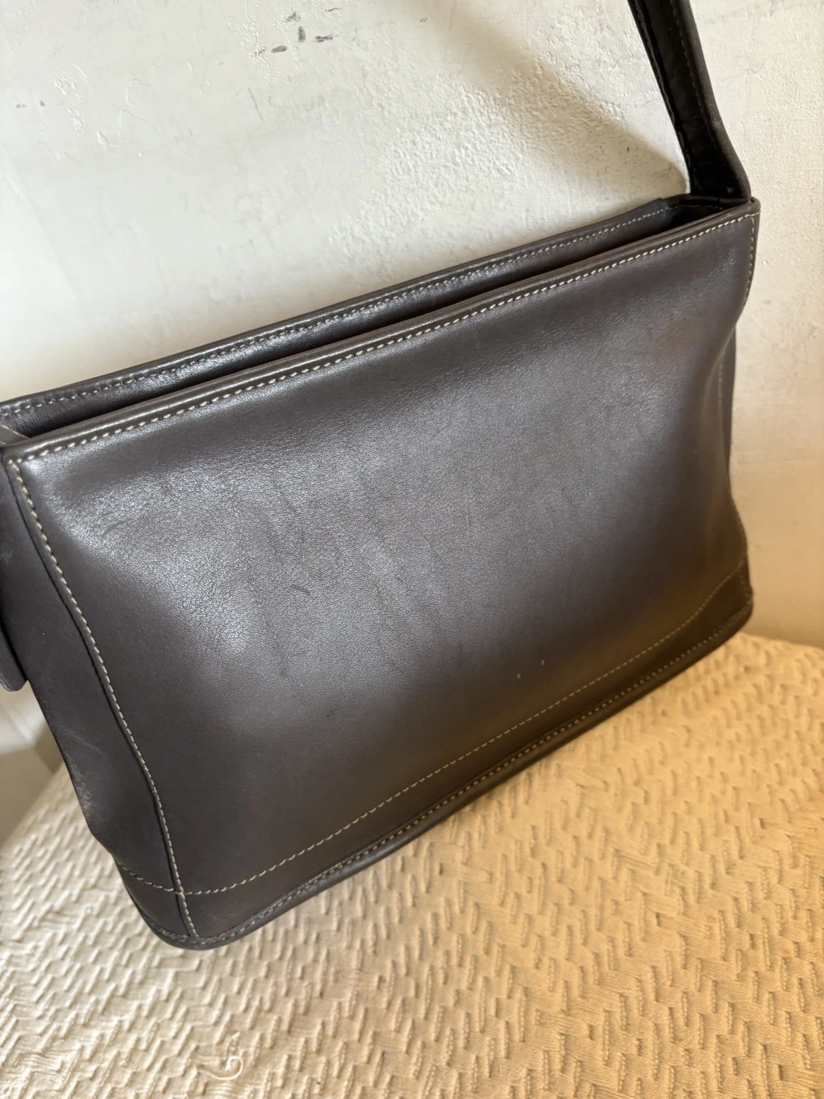 COACH Carrozza vintage. Borsa a tracolla Bleeker anni 90 9309 grigia rara