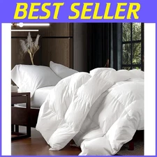 Elegant Oversize California King Duvet Insert with 68 oz Goose Down Fiber Fill