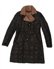 Fay Womens Padded Coat Uk 10 Small Black Polyester Av07