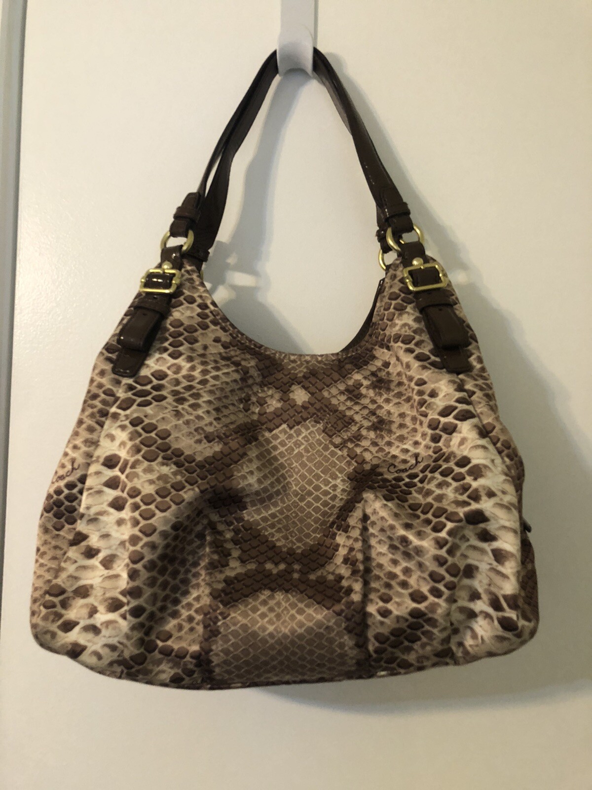 Coach Women's Python Print Maggie mult-section pu… - image 2