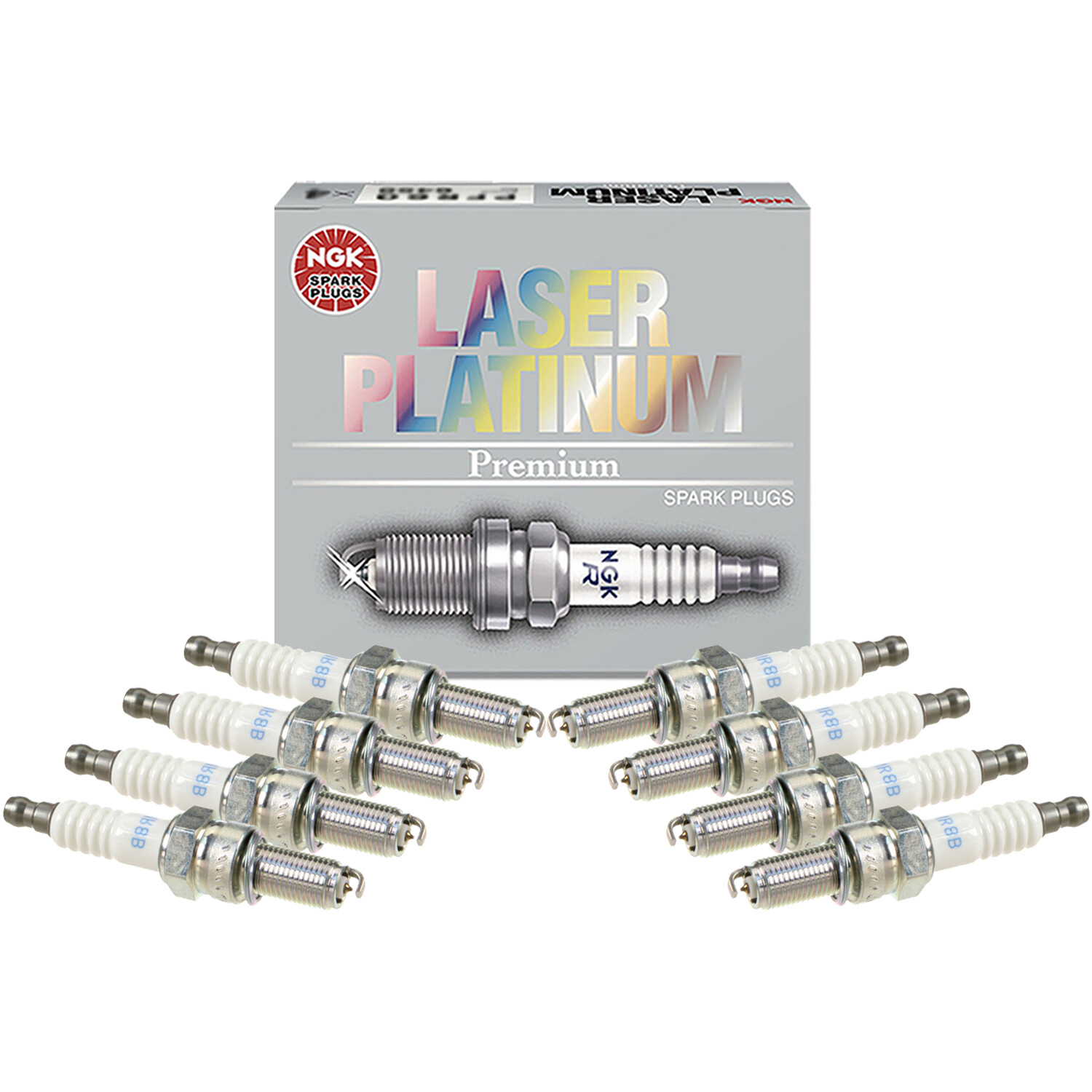 NGK Laser Platinum Set of 8 Spark Plugs 6378 PMR8B Tune Up for Maserati Ferrari