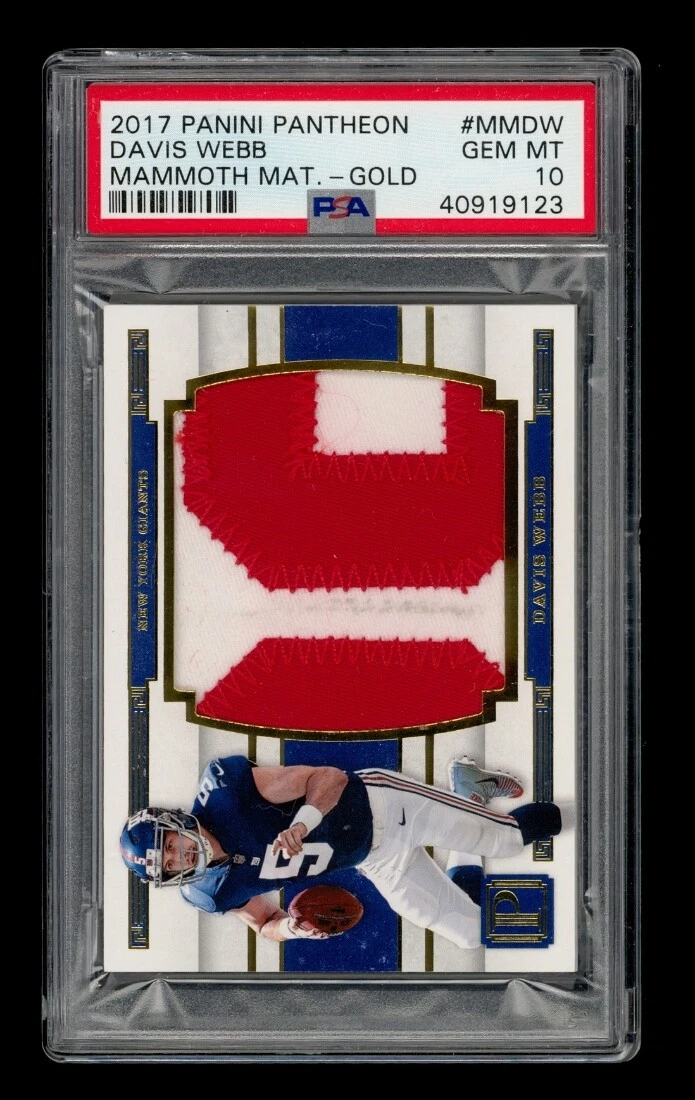 Davis Webb Panini Pantheon Mammoth Materials #MMDW Gold