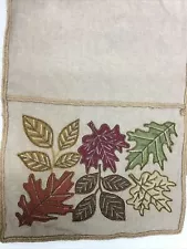 Sam Hedaya Riverton Autumn Leaves Table Runner- 14” X 72” 