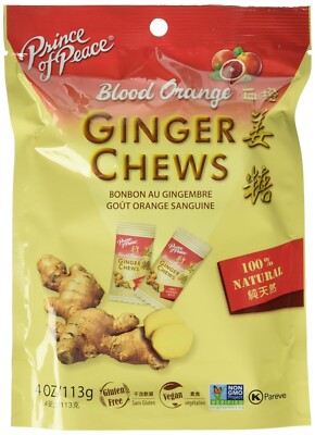 Prince Of Peace Ginger Chews Blood Orange 4 oz - Exp: 9/24/2026 - (Pack of 2)
