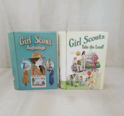 Vintage Girl Scouts ''Take the Lead!'' & ''Beginnings'' Collectible Tin 1980's era