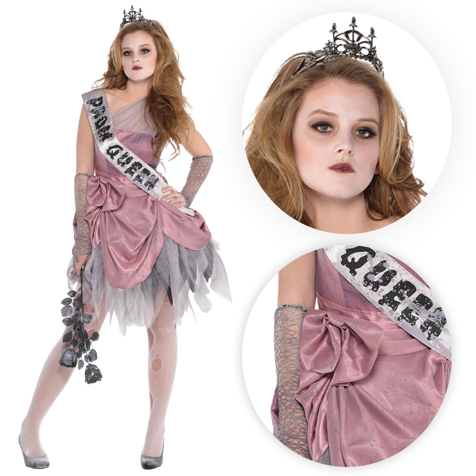 Girls Teen Prom  Queen  Zombie Halloween Tiara Dead  High 