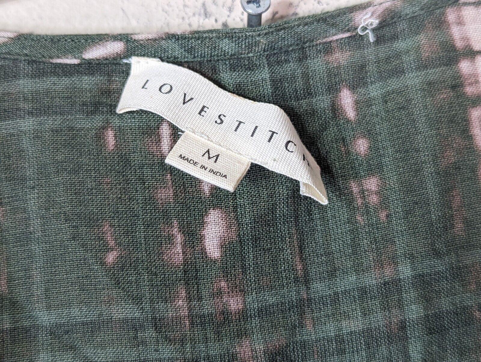 LOVESTITCH Olive Green White Tie Dye Long Sleeve … - image 5