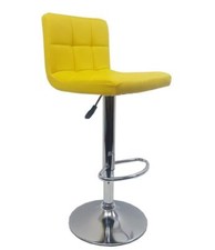 Bar Stool, Black ,Grey, Silver, Pink, Yellow, Orange Faux Leather