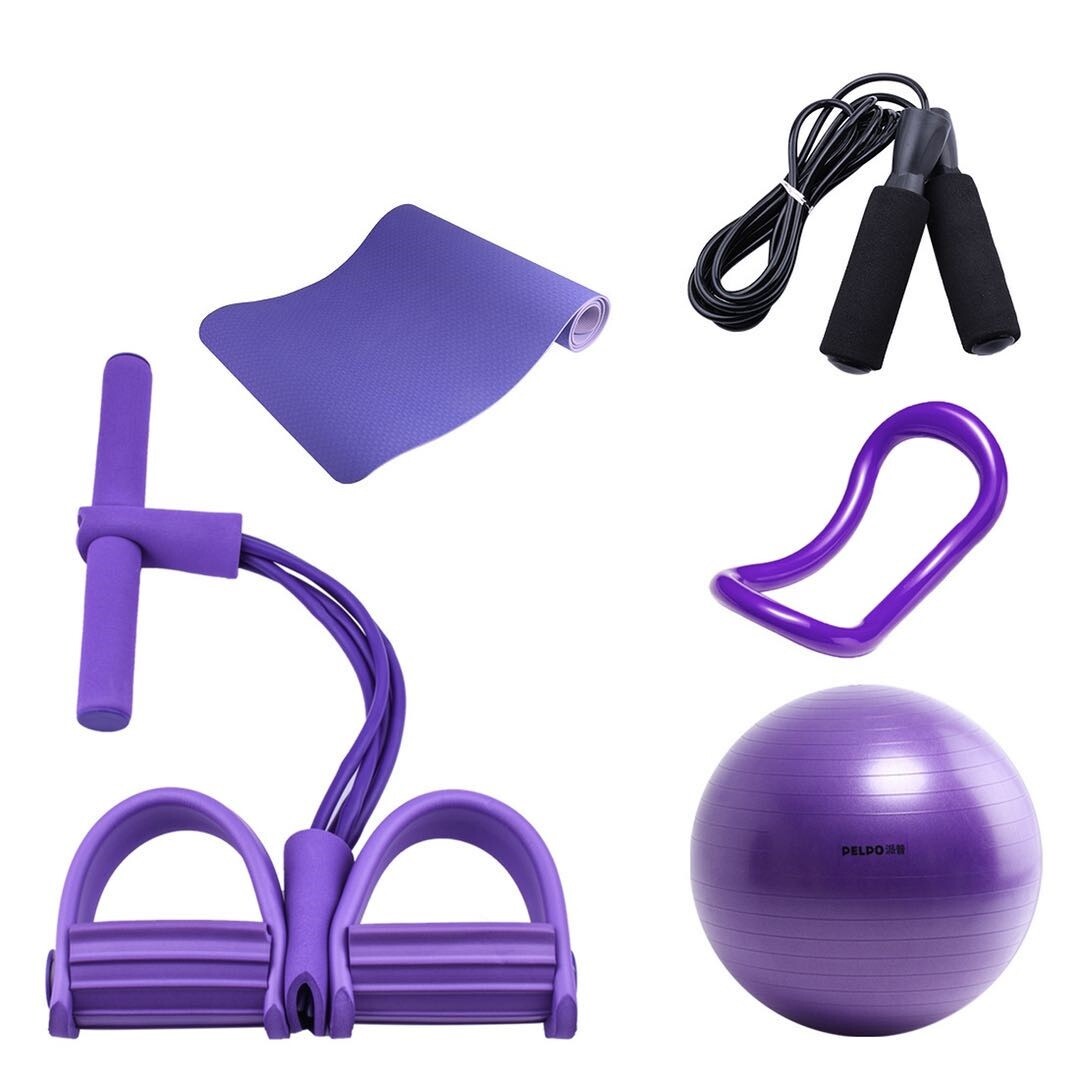 5.Yoga Fitness Kit Yoga Ring Mat Ball Skipping Rope Exercise