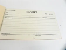 Vintage 1956 Signal Oil Company Work Order Receipt E4 Book 25 Triplicate Sheets
