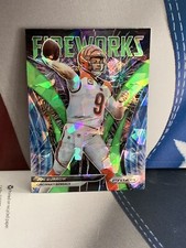 JOE BURROW 2021 PRIZM FIREWORKS GREEN CRACKED ICE PRIZM F-20 🟢🟢SSP CASE HIT