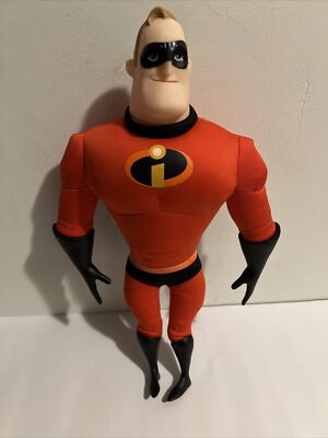 Mr. Incredible Disney Pixar Plush W/ Vinyl Parts 15'' Incredibles. Jakks Pacific