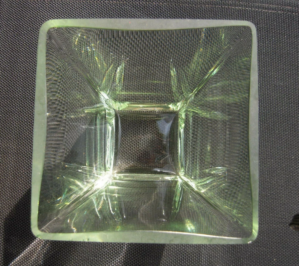 Blumenvase Windlichthalter Glasbehälter quadratisch eckig dickes Glas Transparen - Bild 3 von 4