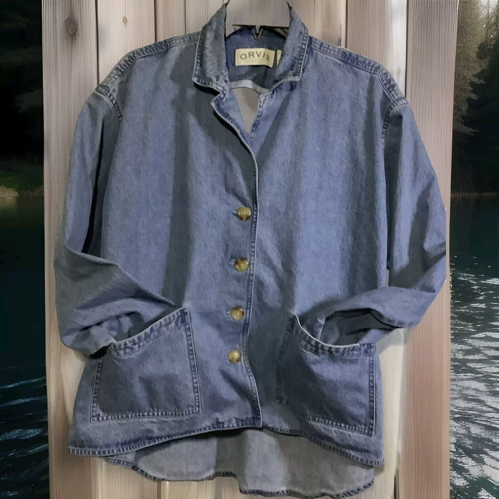 Orvis Button Front  Denim Jacket With Pockets, Si… - image 1