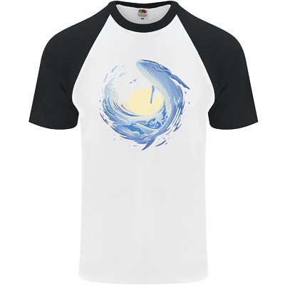 Ocean Whale & Octopus Herren S/S Baseball T-Shirt