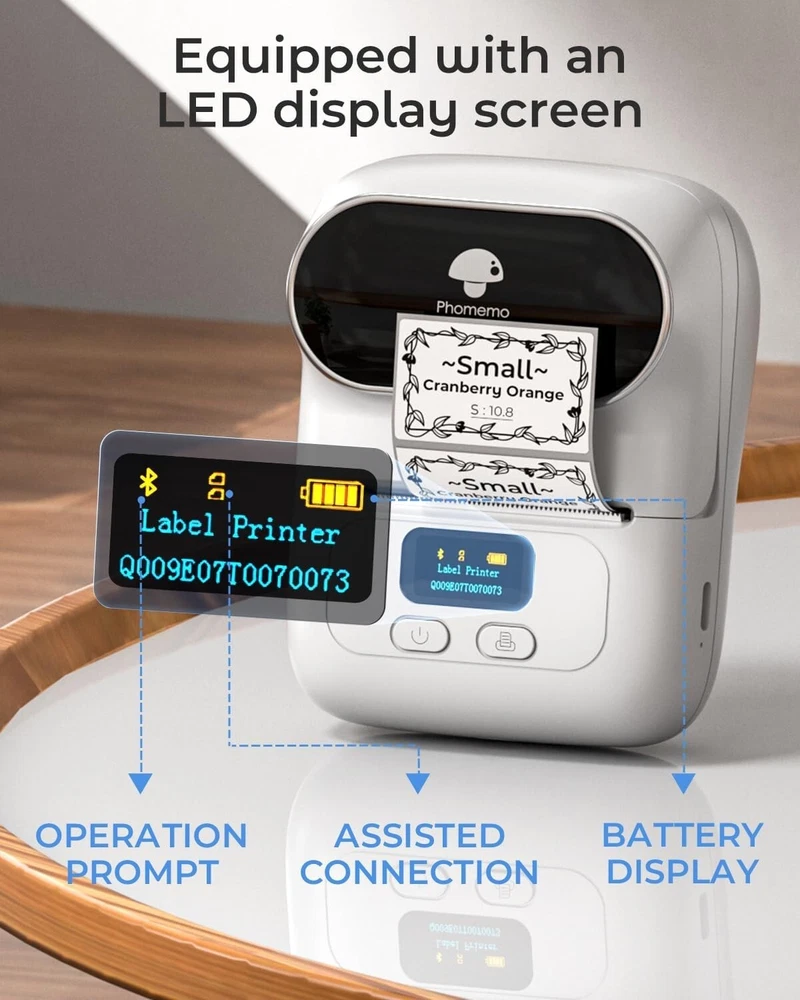 Bluetooth Portable Label Maker with OCR for Clothing & Food Labels